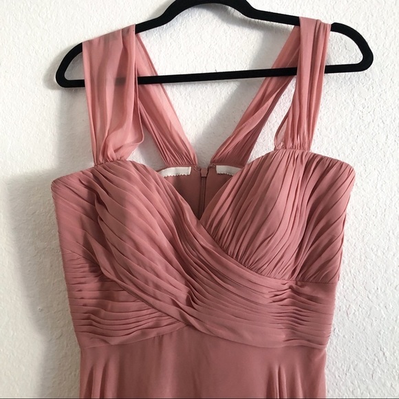 Dessy Collection Dress 2970 Chiffon Sweetheart Maxi Bridesmaid Dress - Picture 9 of 14